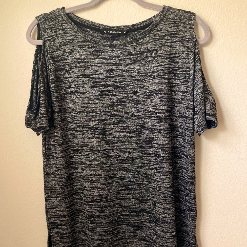 Rag & Bone short sleeve sweater with shoulder cut-outs, XS, loose fit